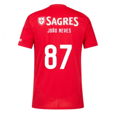 Dres Benfica Joao Neves #87 Domaci 2024-25 Kratak Rukav